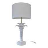Large palm lamp, Italy, in white ceramic, 1960s.