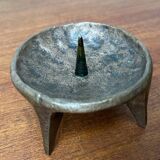 Brutalist Mid-Century Candle Holder in Bronze, 1960s
