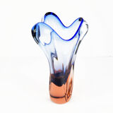 1960s organic modern vase, designed by J. Hospodka, Chribska Sklarna, Czechoslovakia