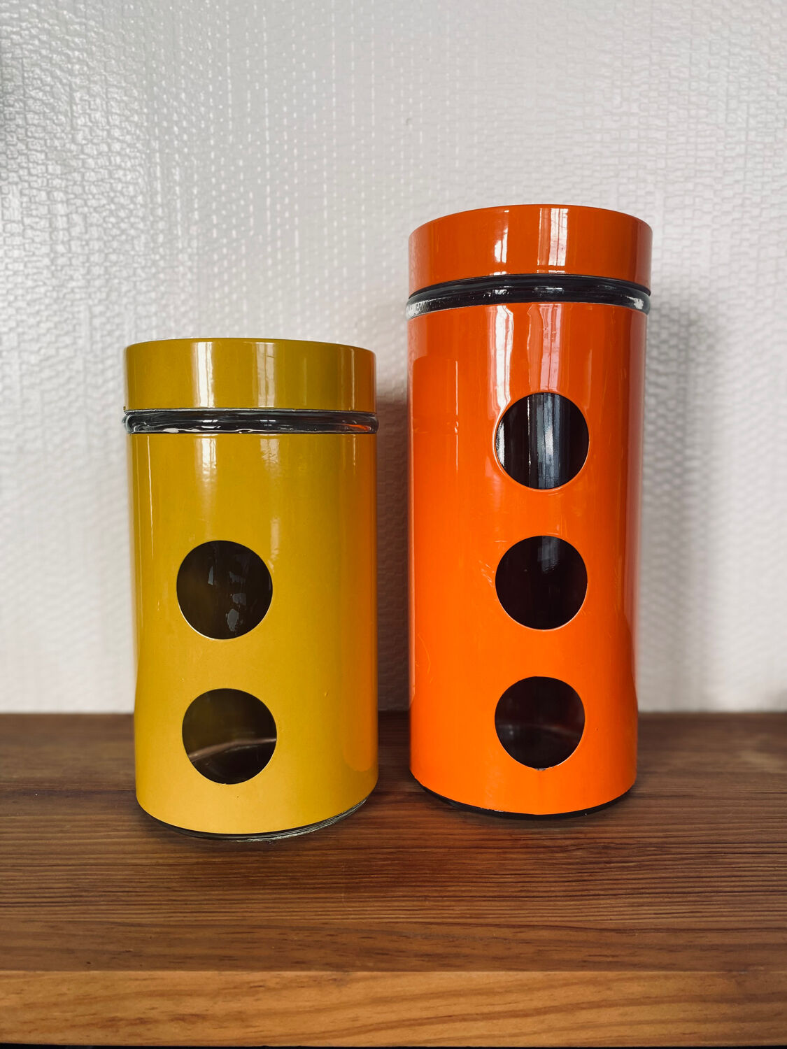 Glass storage jars