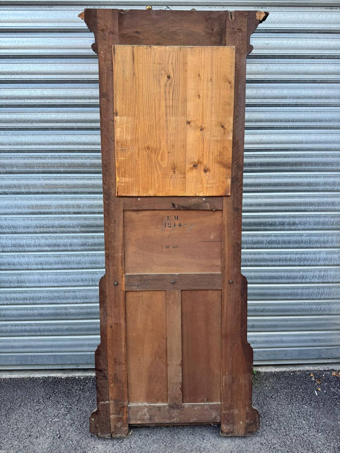 Antique hall coat rack – mirror, hooks & umbrella stand