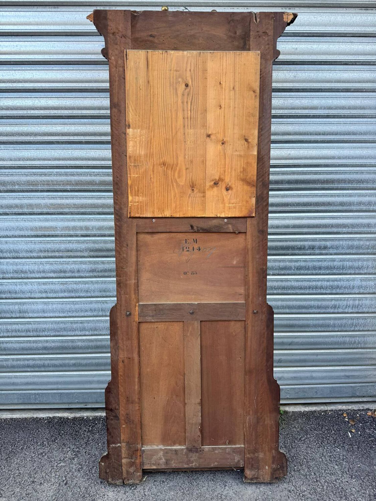Antique hall coat rack – mirror, hooks & umbrella stand