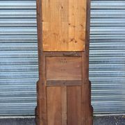 Antique hall coat rack – mirror, hooks & umbrella stand