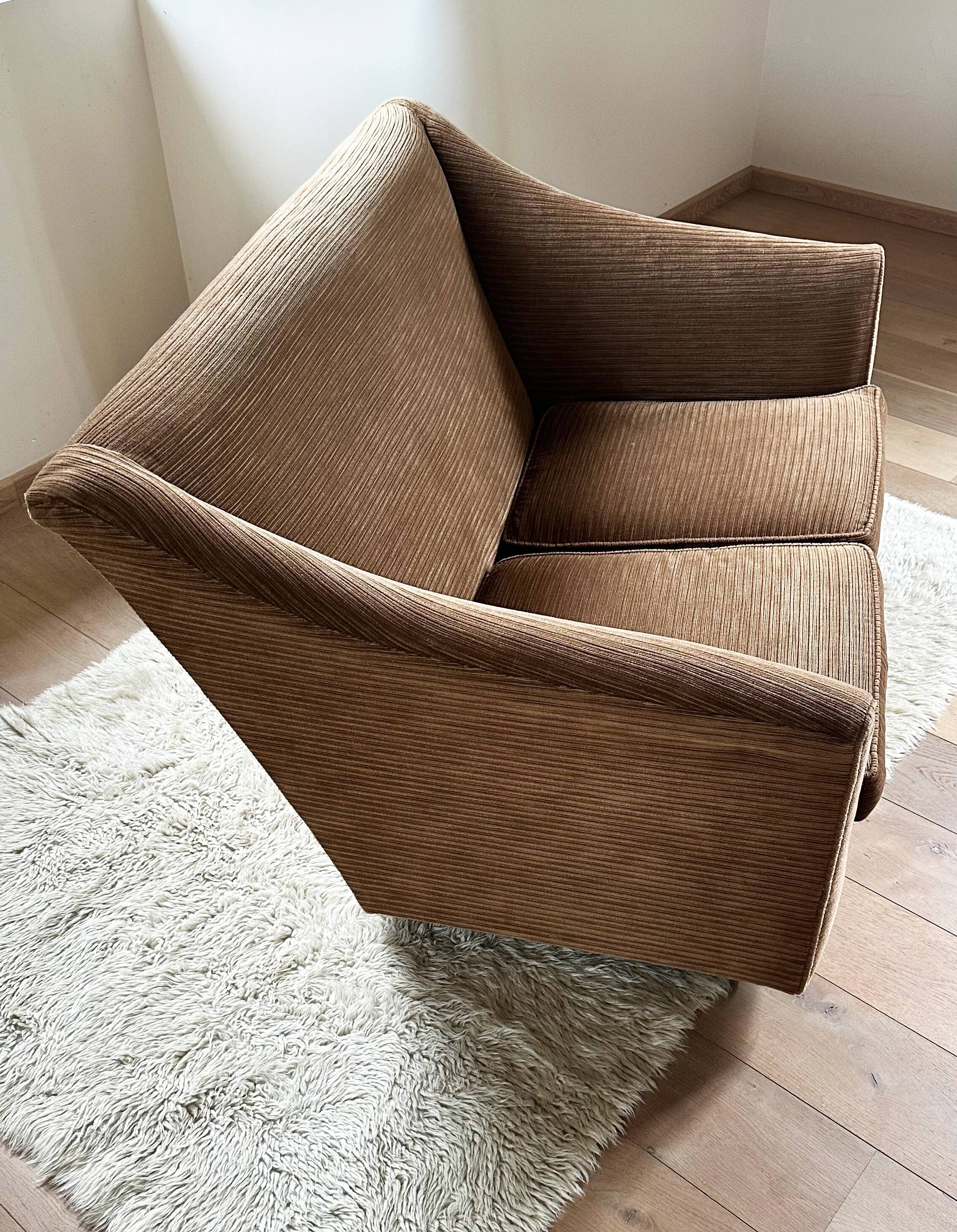 70s brown corduroy sofa