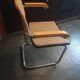 Breuer armchair with chrome tube frame and canework, 1980s Italy