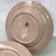 Lot de six assiettes asperges couleur rose pâle en porcelaine dimension : D-25cm-