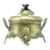 Rococo sugar bowl, silver-plated brass, Poland, early 20th century