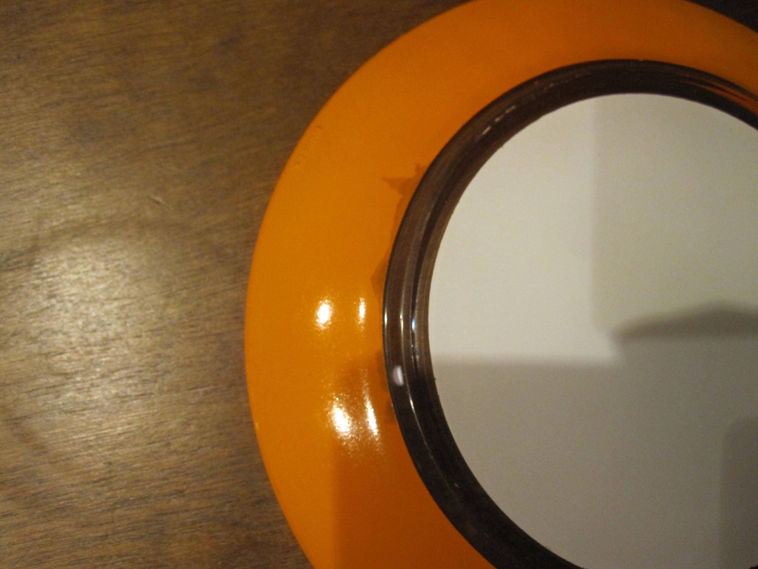 Small vintage orange and white Duralex plates