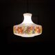 Retro flowerprinted pendant light, '70s