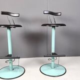 Post modern italian bar stools, 1980s -set of 2