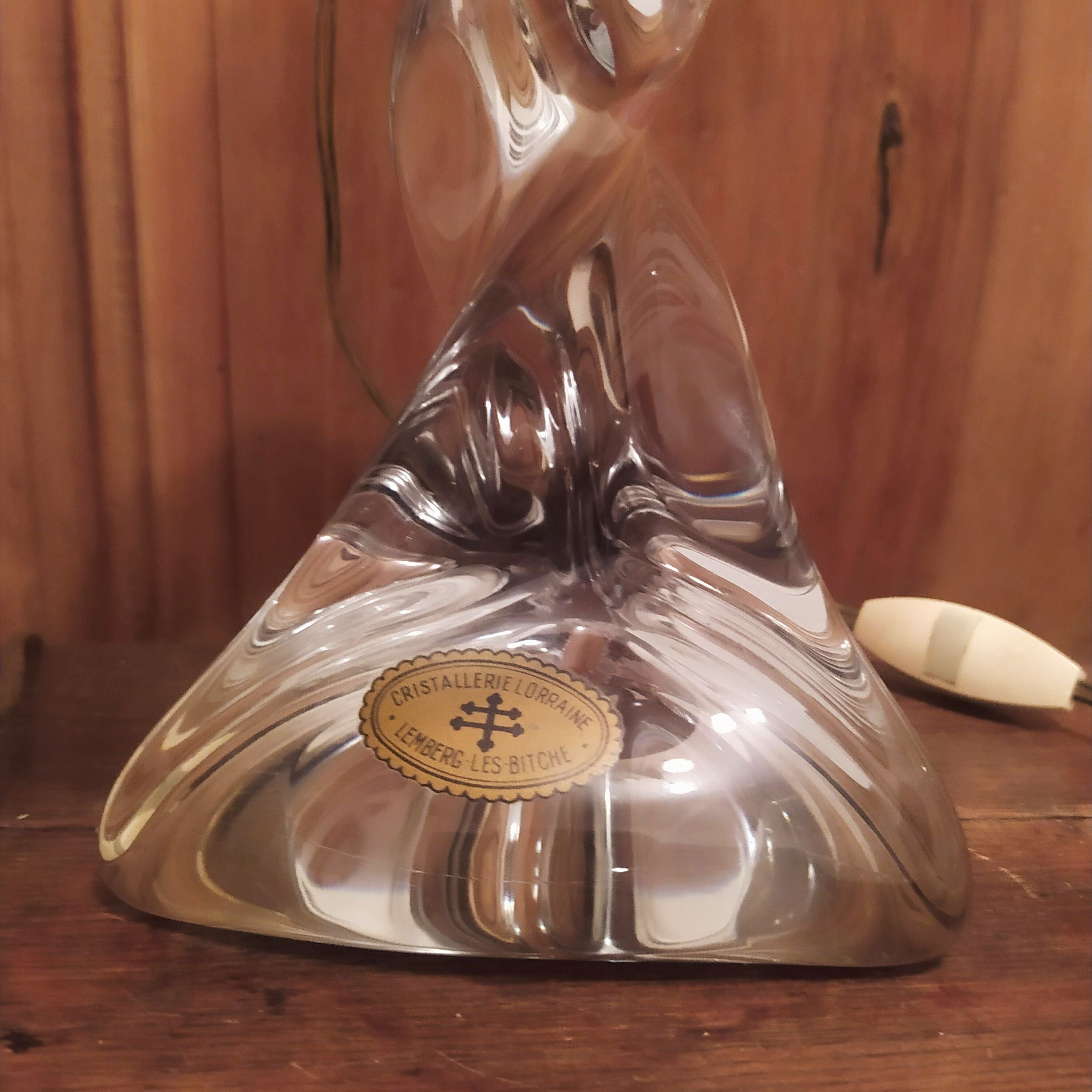 Crystal lamp foot of Lorraine Lambert les Bitche