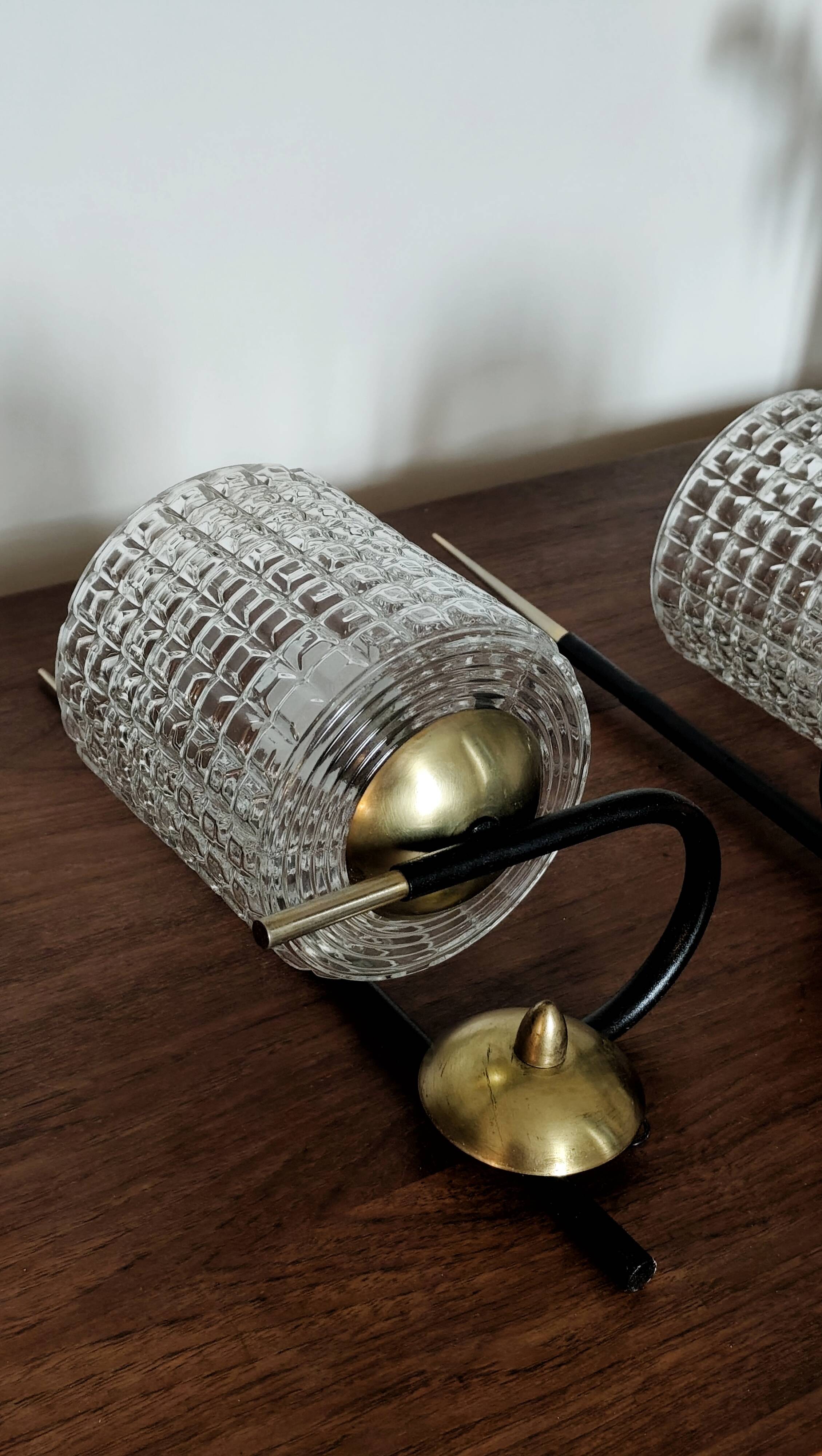 Pair of wall lights from the 50s-60s.