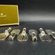 Christofle – Suite de 6 porte-couteaux en métal argenté, modèle Ondulations, avec coffret