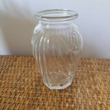 Small molded glass bulb vase
