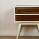 Vintage 1960's Beech and Teak Nightstand