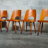 Suite of 4 chairs 515 by Oswald Haerdtl for TON