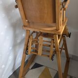 Chaise haute ancienne bébé vintage années 40