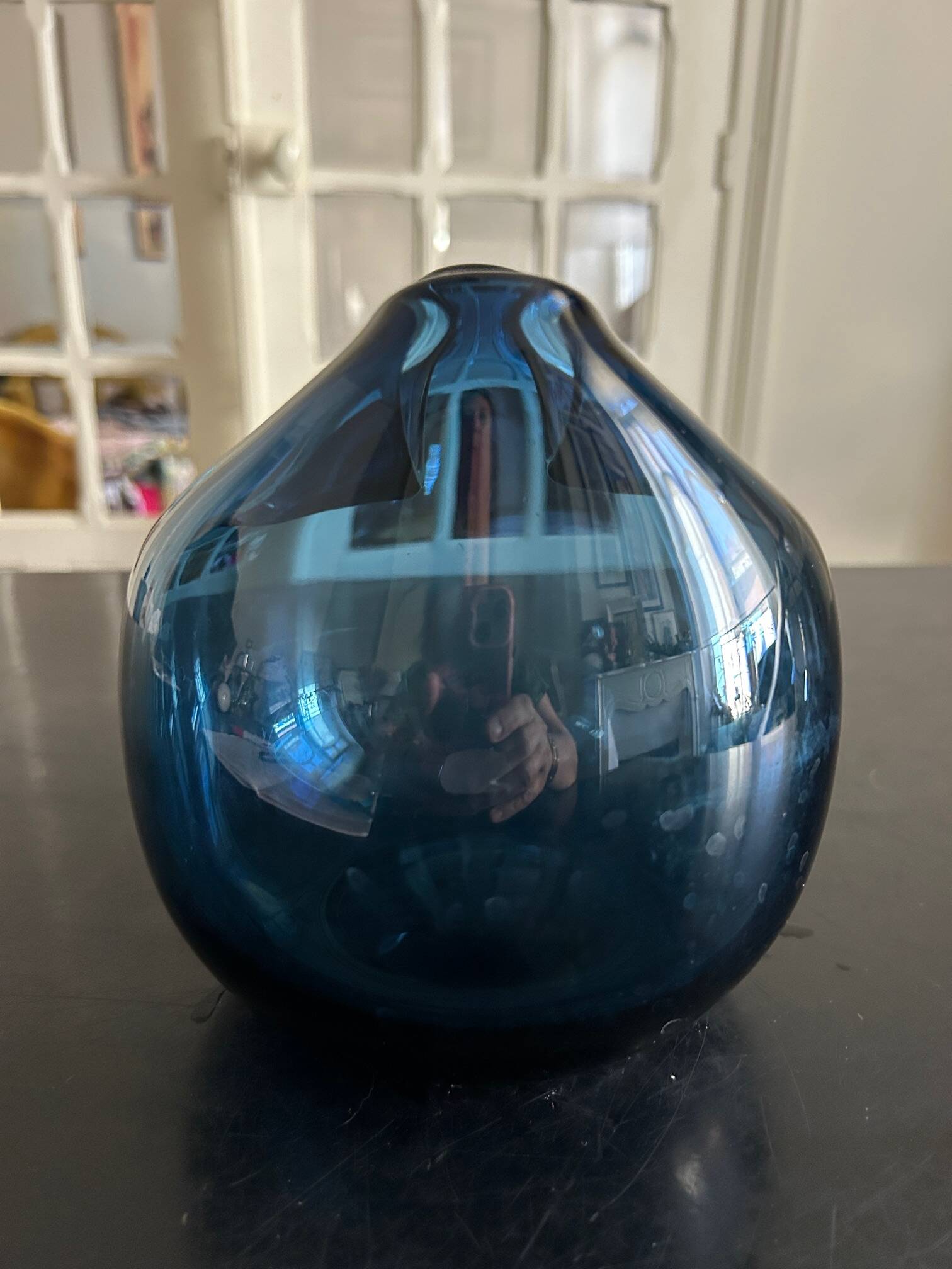 Scandinavian blue vase