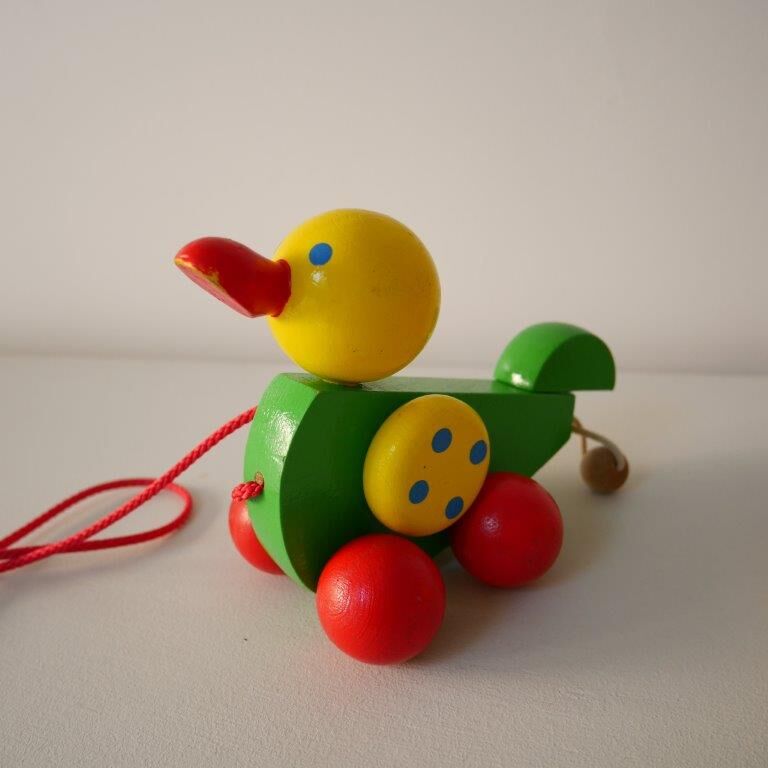 Pulling wooden ducks