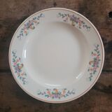 Saint-Clément round dish – floral horns of plenty decoration – 1960s