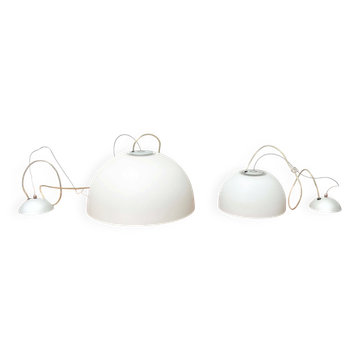 Postmodern Italian glass pendant lamp model Gaia by Luciano Cesaro for Tre Ci Luce, 1980s, set of 2.