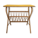 Desserte table d'appoint vintage 1960 en rotin