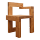 1980s Steltman Chair larch wood by Gerrit Rietveld