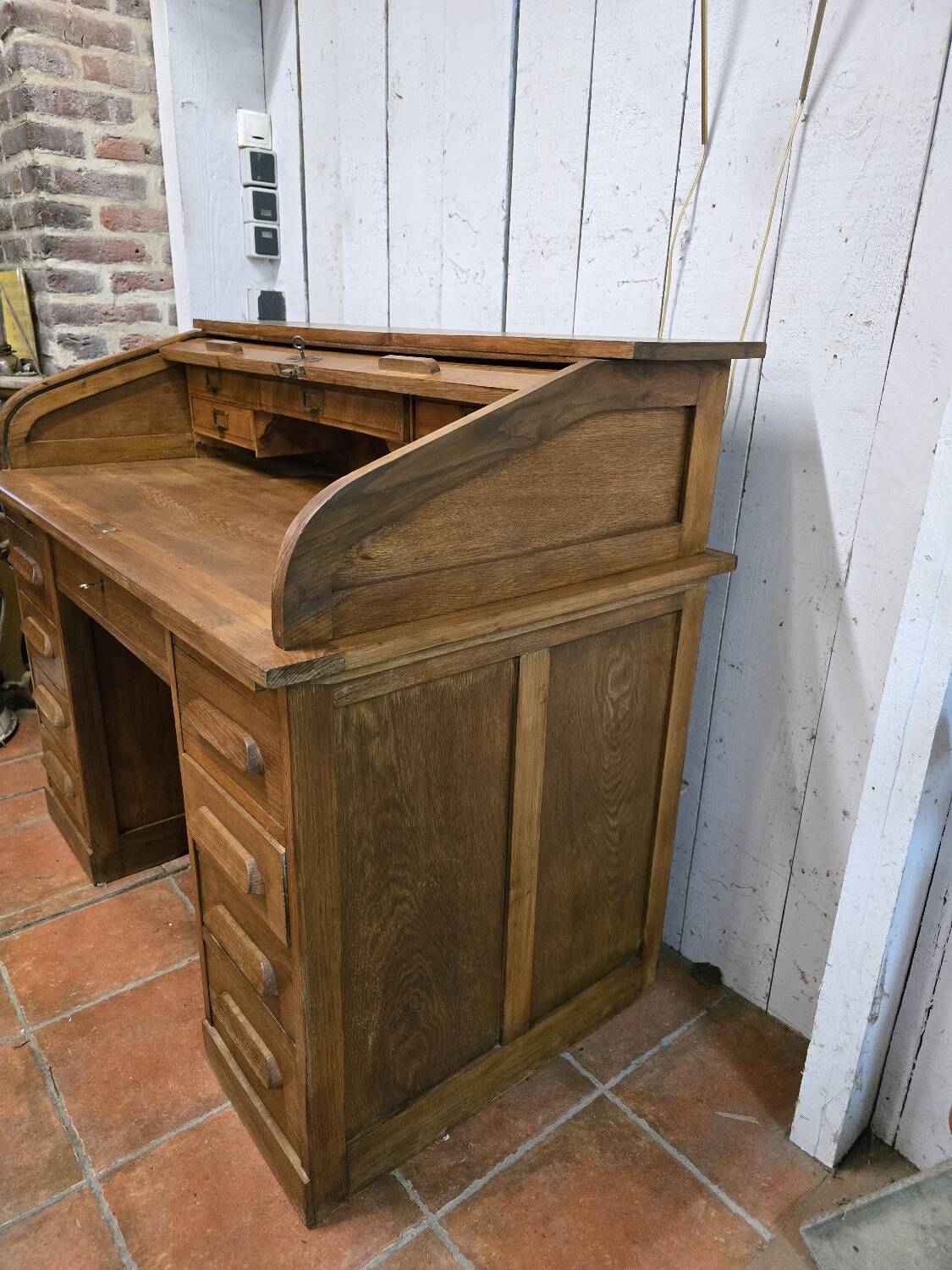 American oak desk