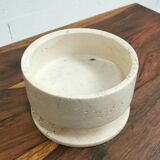 Travertine bowl by Angelo Mangiarotti for Knoll International, 1960.