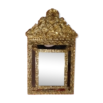 Small parecloses repulsed brass mirror 33x58cm
