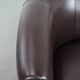 English style round leather club chair in very good condition