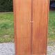 Vintage oak wardrobe with metal legs from the 1950s.