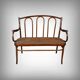 Curved beech bench, stamped J&J Kohn – Early 20th century