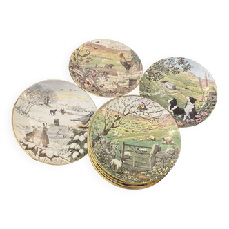 Set of 12 Yorkshire plates