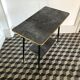 Table d'appoint vintage à roulettes