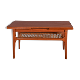 Table restaurée teck retro années 1960 danois trioh extension table basse