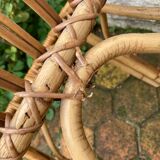 Lot de 10 chaises en rotin vintage