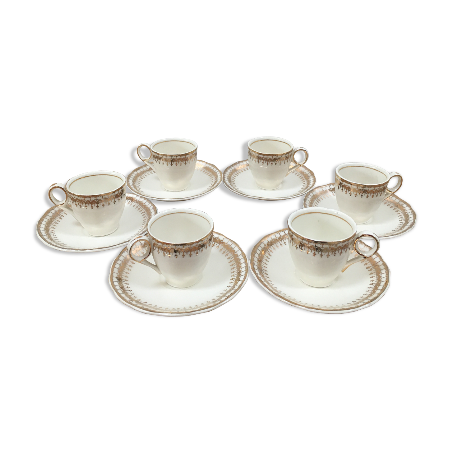Lot of 6 old Grindley England coffee cups