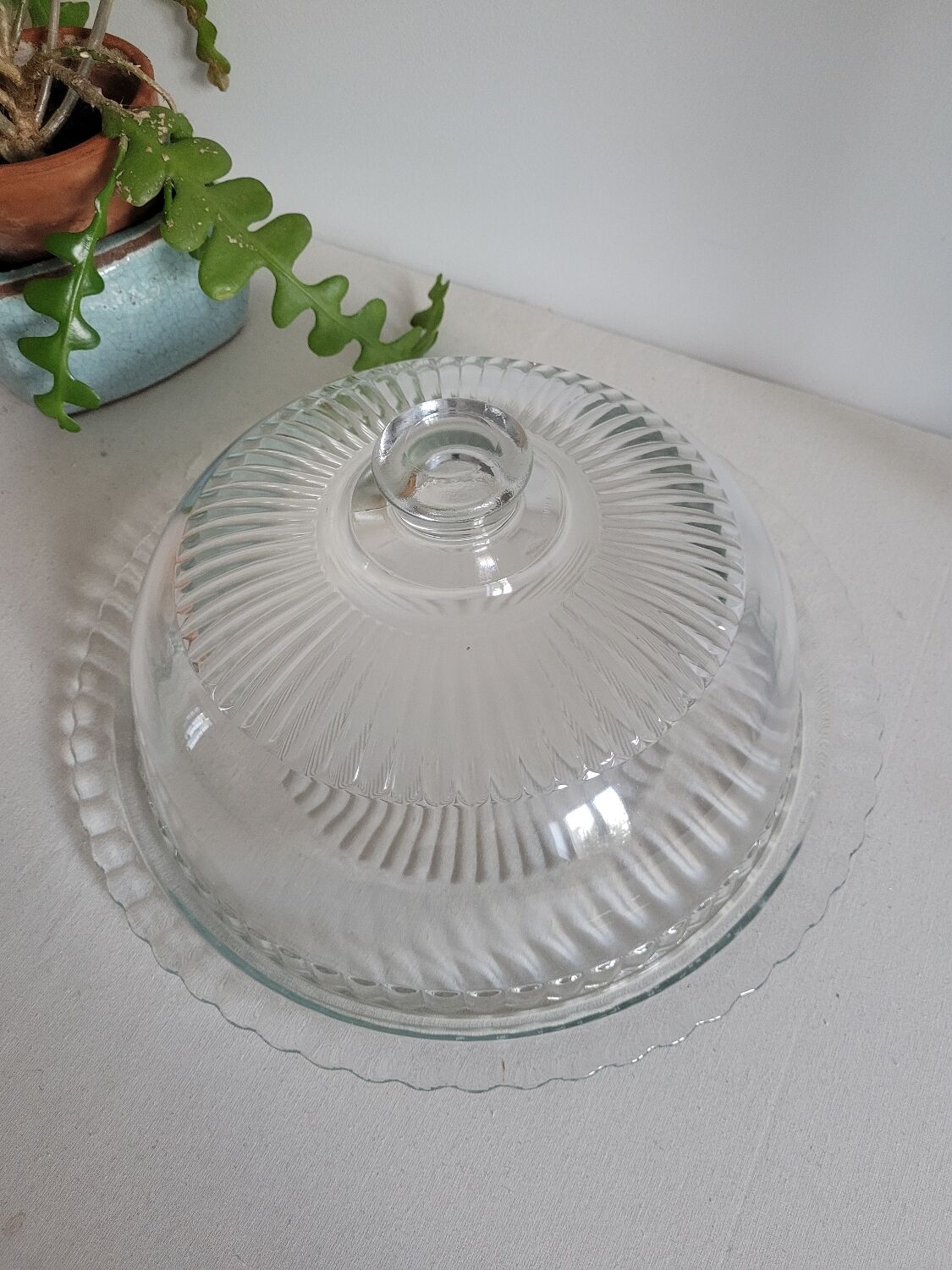 Luminarc glass cake dome