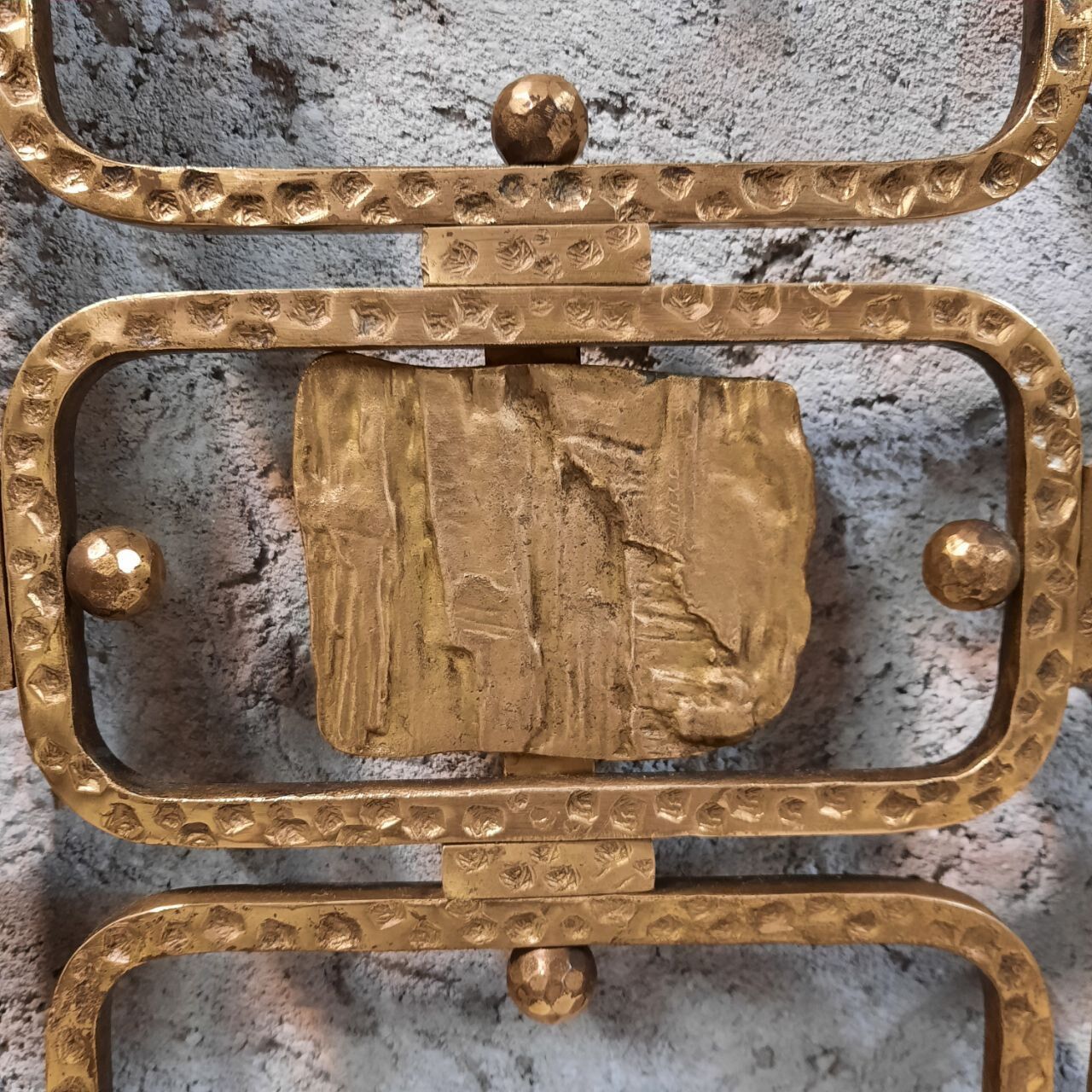 1960s / 70s bed design in gilded brass.