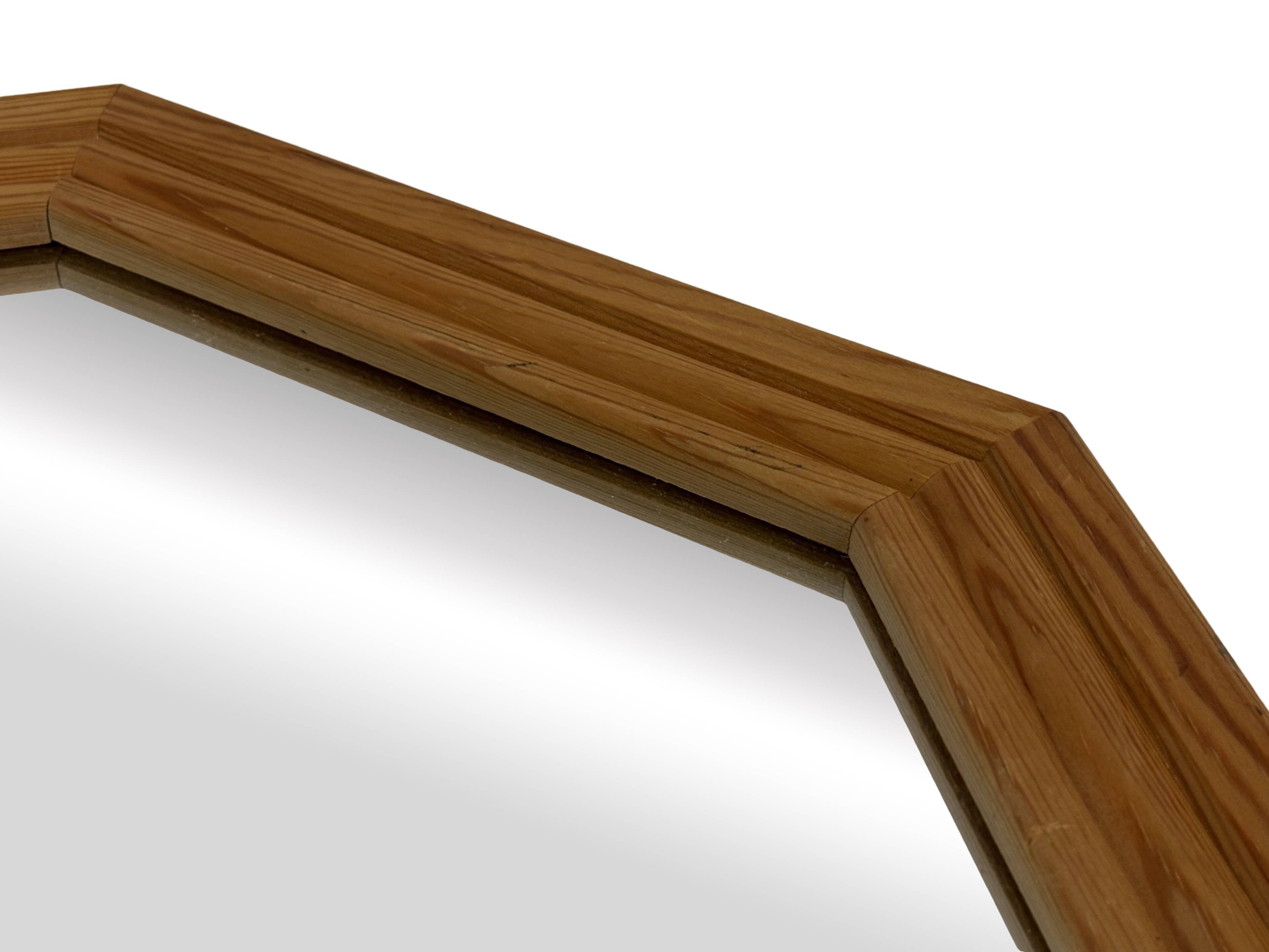 Vintage 70s Pine Mirror Swedish Design