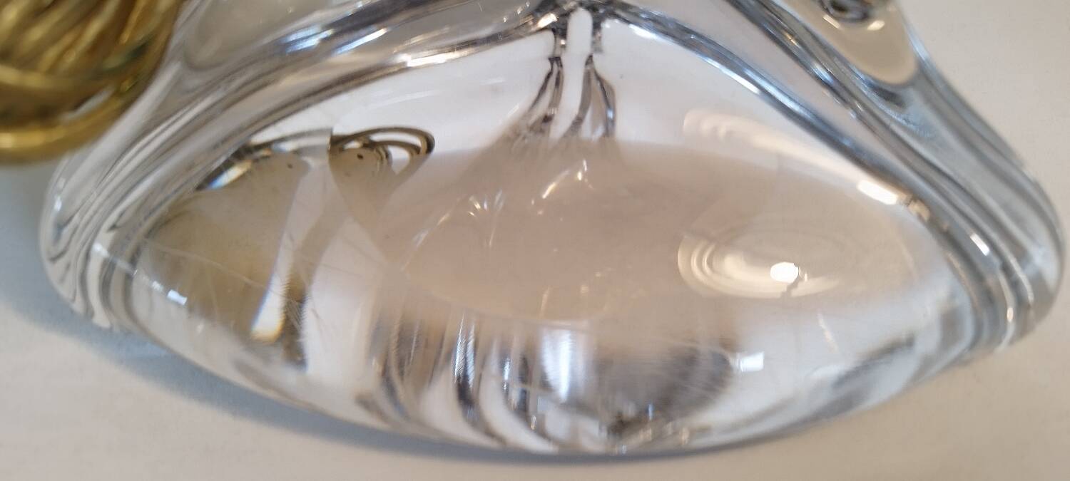 2 Lorraine crystal lamp bases