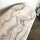 Bistro table in gray marble and cast iron