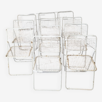 11 folding chairs, Ted Net by Niels Gammelgaard from the 70s
