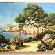 Méditerranean landscape, Louis Hardy, oil on panel. 20th century.