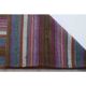 Vintage Turkish Hand-Knotted Wool Cotton Purple Kilim Area Rug 140x160