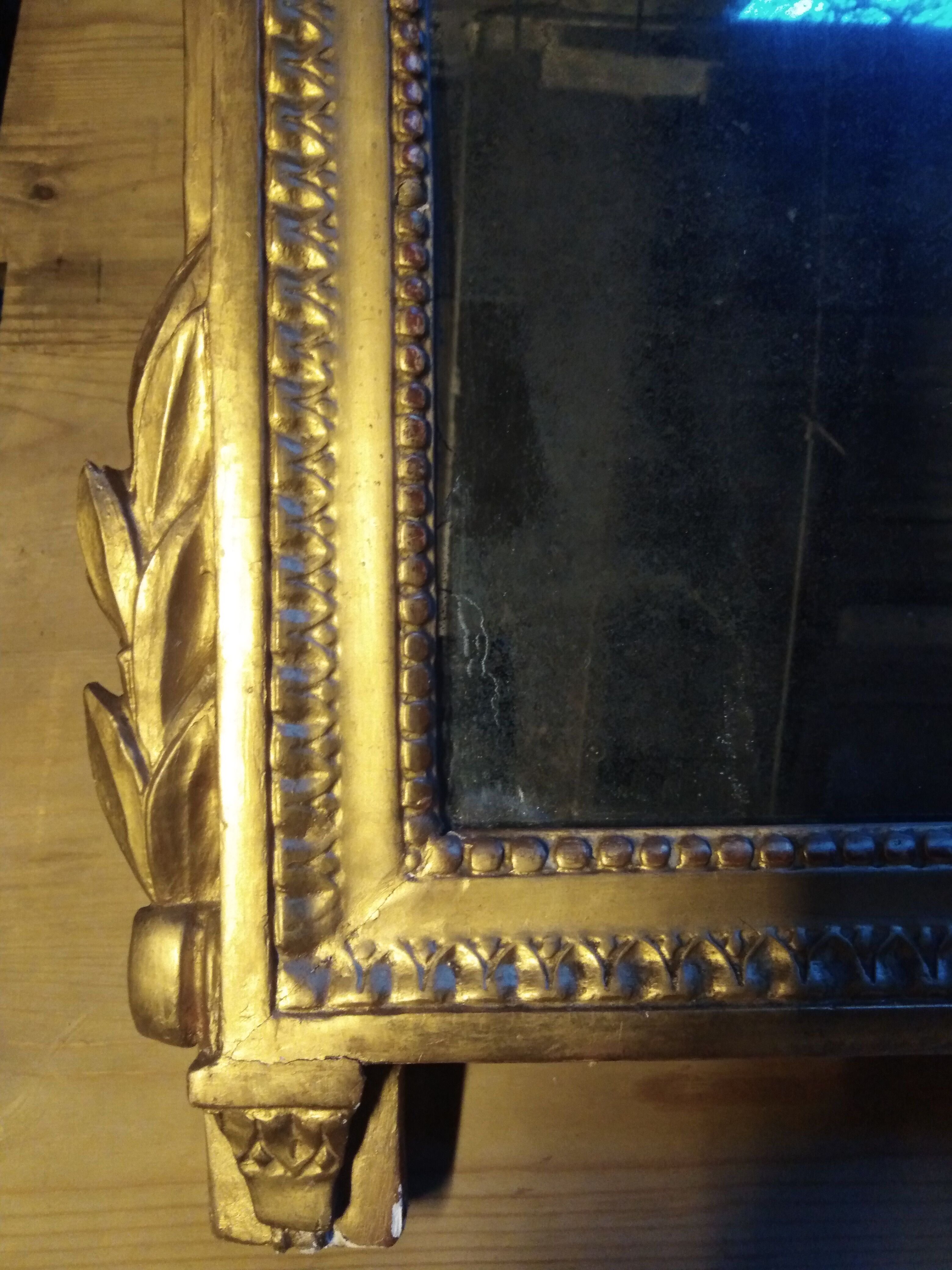 Mirror old mercury ice late 18th/de19th