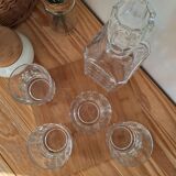Vintage whiskey decanter and glasses