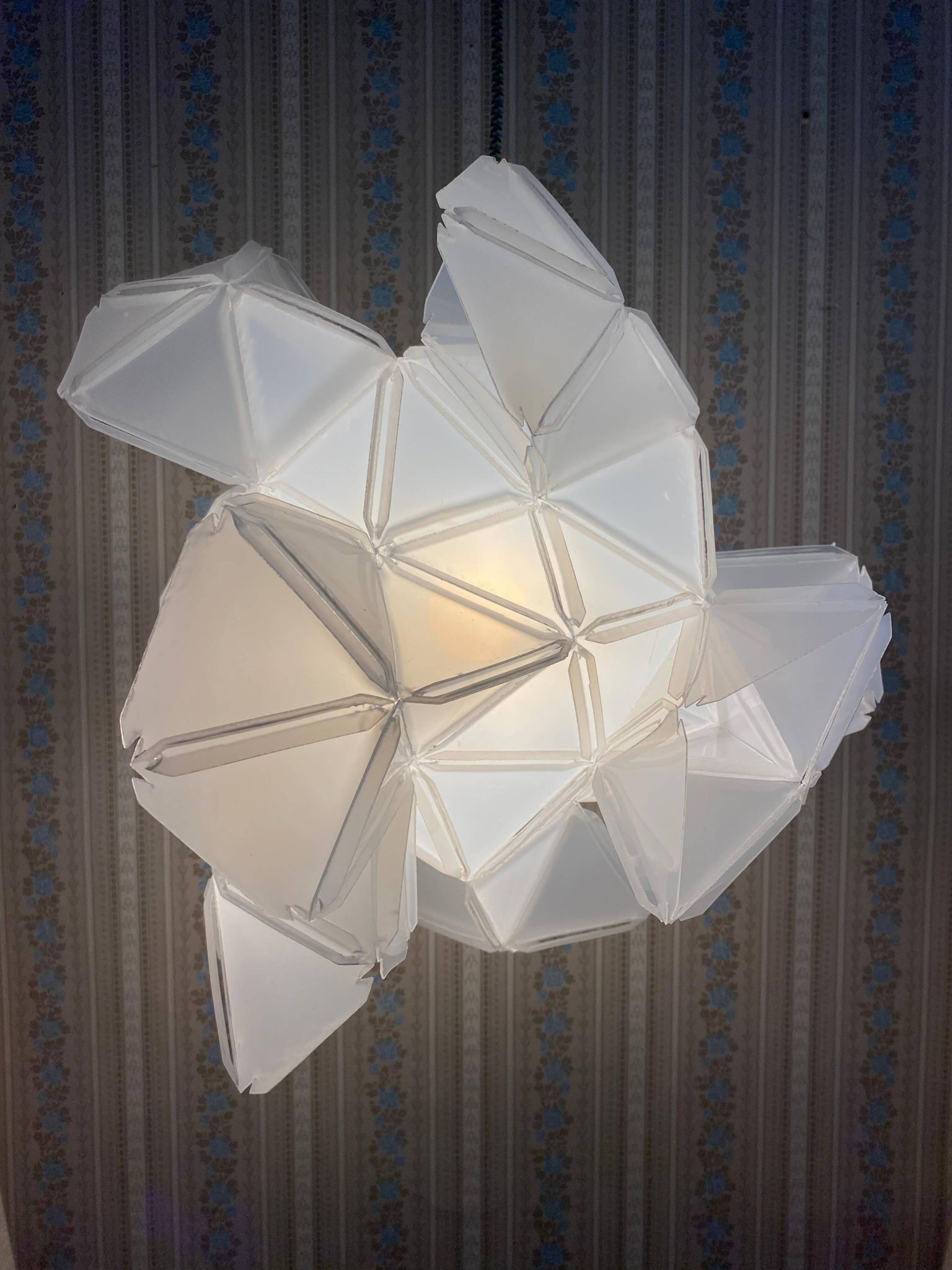 Labyrinth, Hazy, Artisan Light Sculpture with Integrated Fixture, By Republiken