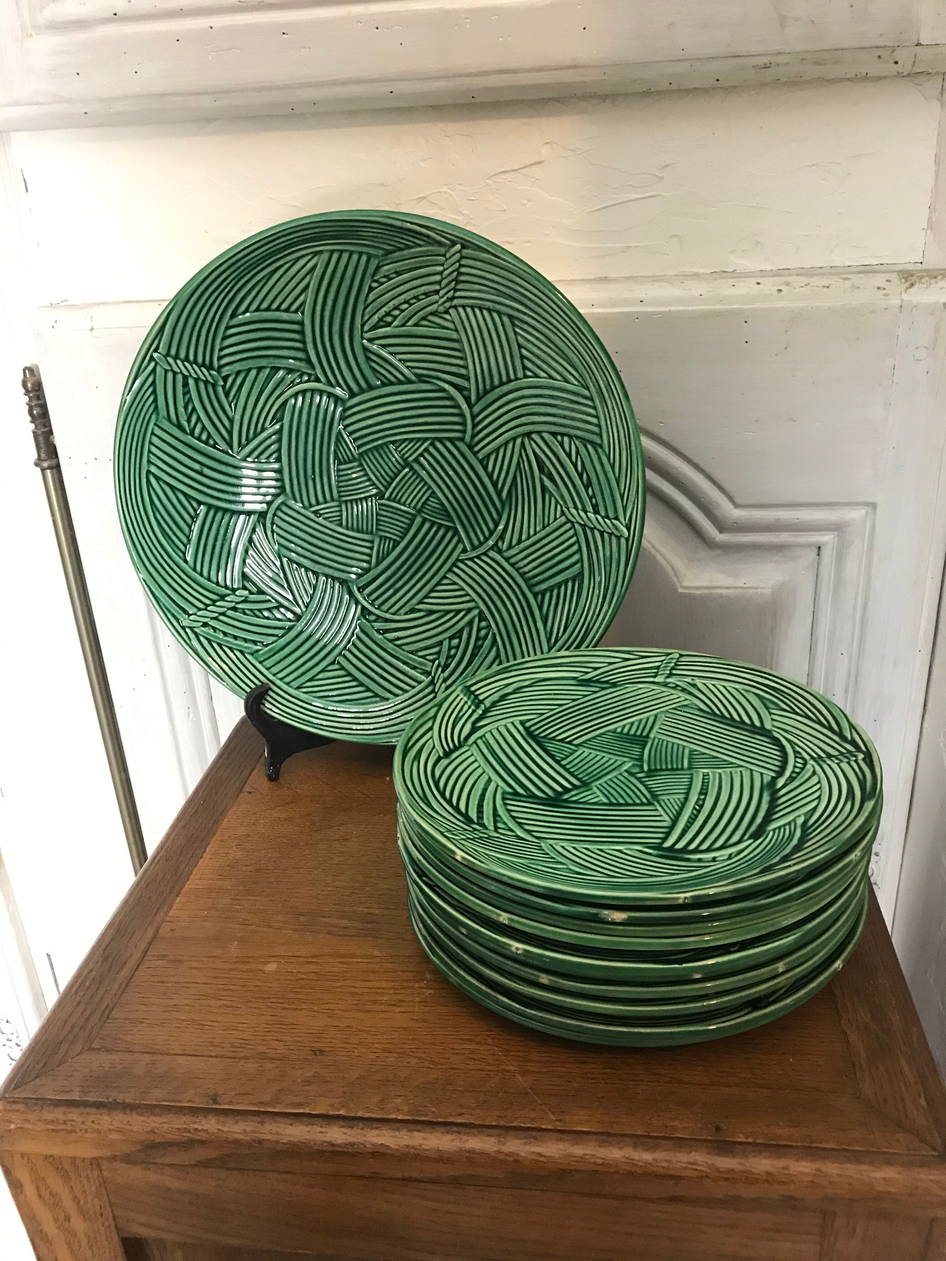 Set of 10 Gien Plates